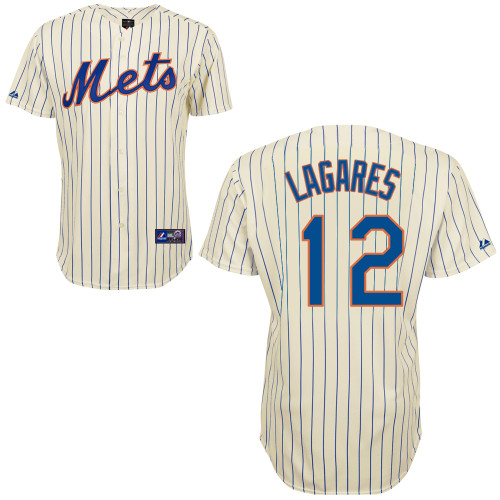 Juan Lagares #12 Youth Baseball Jersey-New York Mets Authentic Home White Cool Base MLB Jersey